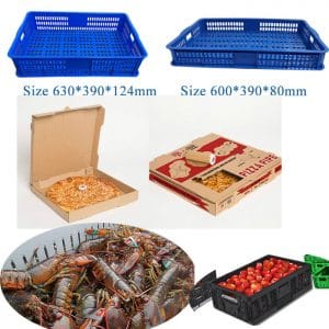 pequeñas cajas de verduras