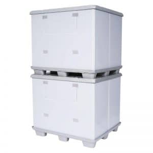 Paleta de plástico plegable Caja de nido de abeja con manguito
